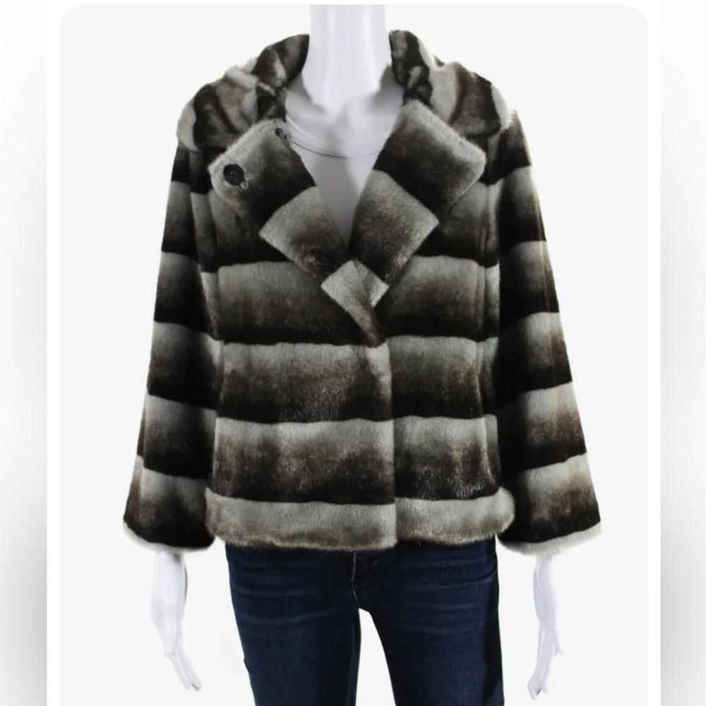 NWT Calvin Klein Faux Chinchilla Fur Jacket